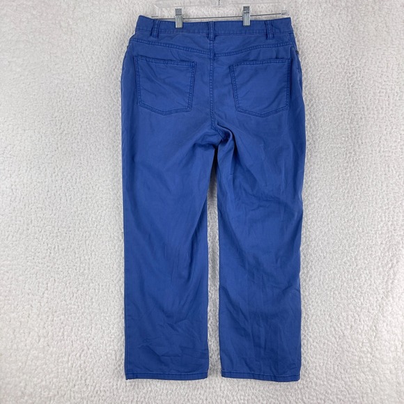 Talbots Blue Curvy Straight Leg Chino Pants Womens‎ Mid-Rise Flat Front Size 6 - Picture 11 of 13